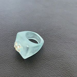 Blue Acetate Ring | approximate size 8.5